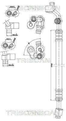 TRISCAN Condotto d. bassa / alta pressione, Climatizzatore 9010 11001 TRISCAN 9010 11001 Tubo climatizzatore BMW F13 originale prezzo