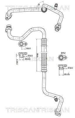 TRISCAN Høj- / lavtryksslange, klimaanlæg 9010 14001 TRISCAN 901014001 Nissan Primera P10 Aircon rør pris