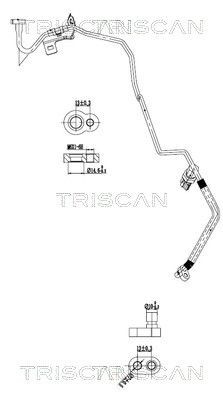 TRISCAN High- / Low Pressure Line, air conditioning 9010 14005 TRISCAN 9010 14005 Nissan Qashqai j10 low pressure line, air conditioning replacement