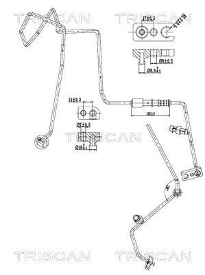 TRISCAN Korkeapaine- / matalapainejohto, ilmastointilaite 9010 15003 Fiat 500X ilmastointi letku TRISCAN 9010 15003