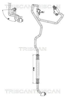 Conduite à haute / basse pression, climatisation TRISCAN 9010 15005 TRISCAN 9010 15005 Conduite de climatisation FIAT PANDA 2006