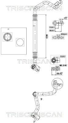 Varibelttrycksledning, klimatanläggning TRISCAN 9010 16003 TRISCAN 9010 16003: AC rör Ford FIESTA 2018
