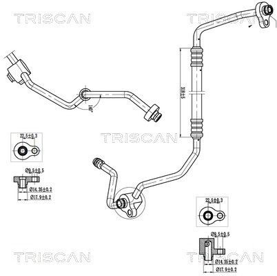 Conduta de alta / baixa pressão, ar condicionado TRISCAN 9010 16009 TRISCAN 9010 16009 Tubos de ar condicionado FORD S-MAX 2011