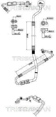 TRISCAN Kõrgsurve- / madalsurvetorustik, kliimaseade 9010 16027 TRISCAN 901016027 Kliimaseadme voolikute Ford Fiesta Mk6 hind