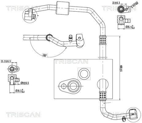 TRISCAN Kõrgsurve- / madalsurvetorustik, kliimaseade 9010 16030 TRISCAN 901016030 Kliimaseadme voolikute Ford Fiesta Mk6 hind