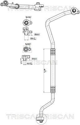 Varibelttrycksledning, klimatanläggning TRISCAN 9010 16031 TRISCAN 9010 16031 AC rör FORD FIESTA 2018