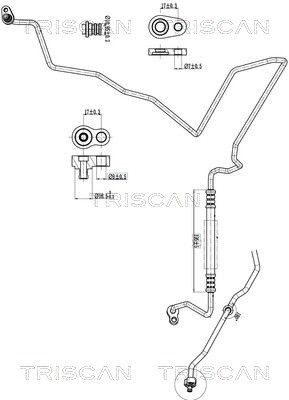 TRISCAN Kõrgsurve- / madalsurvetorustik, kliimaseade 9010 16032 TRISCAN 901016032 Kliimaseadme voolikute Ford Fiesta Mk6 hind