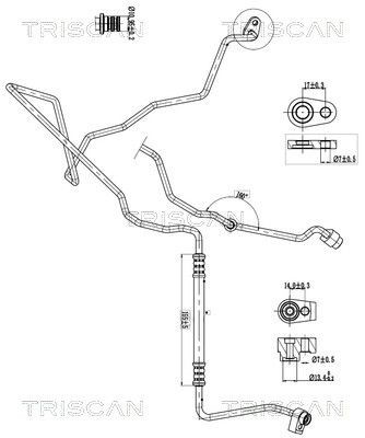 TRISCAN Kõrgsurve- / madalsurvetorustik, kliimaseade 9010 16033 TRISCAN 9010 16033 originaal Kliimaseadme voolikute Ford Fiesta Mk6 hind