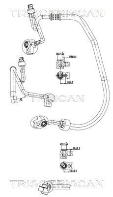 Condotto d. bassa / alta pressione, Climatizzatore TRISCAN 9010 16052 TRISCAN 9010 16052 Tubo climatizzatore FORD C-MAX 2013