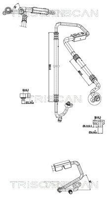 TRISCAN Kõrgsurve- / madalsurvetorustik, kliimaseade 9010 16063 TRISCAN 9010 16063 Kliimaseadme voolikute Ford Fiesta Mk6 odava hinnaga