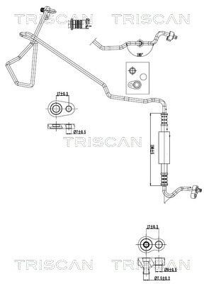 Varibelttrycksledning, klimatanläggning TRISCAN 9010 16065 TRISCAN 9010 16065 Ac slang FORD FIESTA 2018