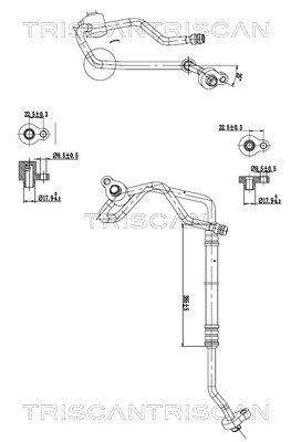 Høytrykks- / lavtrykksledning, klimaanlegg TRISCAN 9010 16067 TRISCAN 9010 16067 Høytrykksledning FORD MONDEO 2011