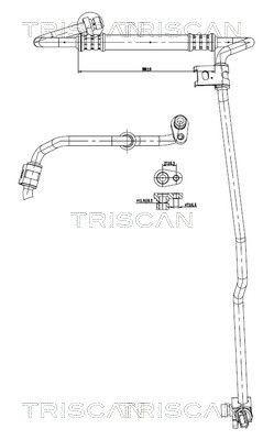 TRISCAN Korkeapaine- / matalapainejohto, ilmastointilaite 9010 24006 Fiat 500X ilmastointi letku TRISCAN 9010 24006