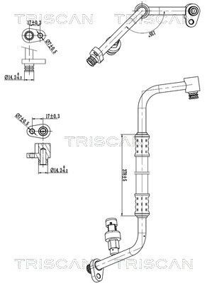 TRISCAN Høj- / lavtryksslange, klimaanlæg 9010 24019 pris Aircon rør Nissan P10 9010 24019 TRISCAN