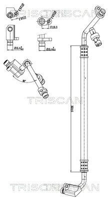 TRISCAN High- / Low Pressure Line, air conditioning 9010 24020 TRISCAN 9010 24020 Nissan Qashqai j10 aircon pipe replacement