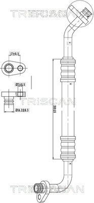 Augst- / Zemspiediena cauruļvads, Gaisa kond. sist. TRISCAN 9010 28002 TRISCAN 9010 28002: Kondicionieru caurules Peugeot 307 2008