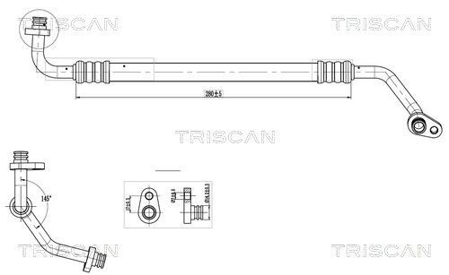 TRISCAN Hoge druk- / lage drukleiding, airconditioning 9010 28004 TRISCAN 9010 28004 originele Airco slang Peugeot Partner K9 kosten