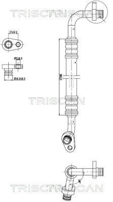 TRISCAN Hoge druk- / lage drukleiding, airconditioning 9010 28005 TRISCAN 9010 28005 originele Airco slang 307 SW kosten