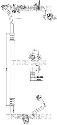 High- / Low Pressure Line, air conditioning TRISCAN 9010 28010 TRISCAN 9010 28010 PEUGEOT 508 2024 ac pipe price