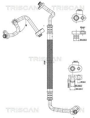 TRISCAN Hoge druk- / lage drukleiding, airconditioning 9010 28015 TRISCAN 901028015 Airco slang Fiat Punto mk3 199 prijs