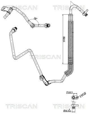 TRISCAN Hochdruck- / Niederdruckleitung, Klimaanlage 9010 28020 Peugeot WK_ Klimaleitung 9010 28020 TRISCAN