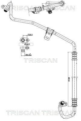 Augst- / Zemspiediena cauruļvads, Gaisa kond. sist. TRISCAN 9010 28021 TRISCAN 9010 28021 Kondicionieru caurules CITROËN C5 2025