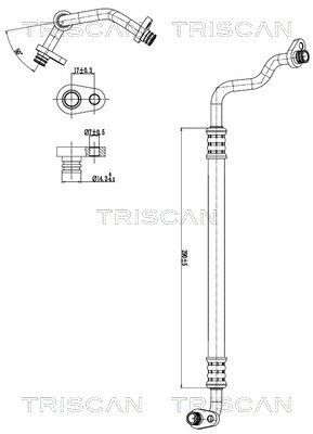Høj- / lavtryksslange, klimaanlæg TRISCAN 9010 28026 TRISCAN 9010 28026: Aircon rør Citroen C4 2006