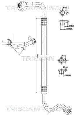 High- / Low Pressure Line, air conditioning TRISCAN 9010 28028 TRISCAN 9010 28028 PEUGEOT 508 2024 ac pipe price