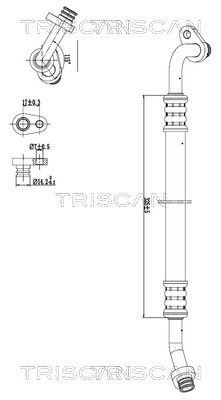 TRISCAN Hoge druk- / lage drukleiding, airconditioning 9010 28030 TRISCAN 9010 28030 originele Airco slang 307 SW kosten