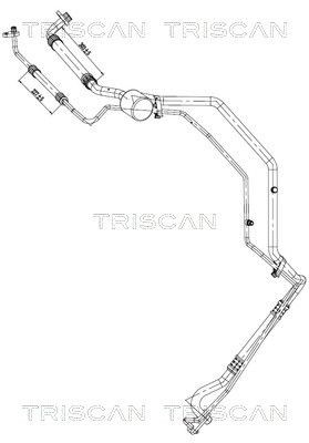 Hoge druk- / lage drukleiding, airconditioning TRISCAN 9010 28042 TRISCAN 9010 28042 Airco slang Peugeot 307 2002