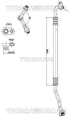 Høytrykks- / lavtrykksledning, klimaanlegg TRISCAN 9010 28044 TRISCAN 9010 28044 Ac rør PEUGEOT 508 2019