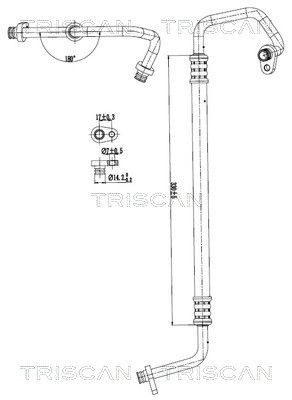 Korkeapaine- / matalapainejohto, ilmastointilaite TRISCAN 9010 28047 TRISCAN 9010 28047 PEUGEOT 407 2024 Ilmastoinnin letkut