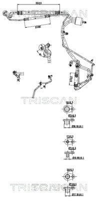 TRISCAN Varibelttrycksledning, klimatanläggning 9010 28049 TRISCAN 9010 28049 AC rör PEUGEOT 3008 (T8)