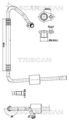 Conduite à haute / basse pression, climatisation TRISCAN 9010 28052 TRISCAN 9010 28052 Tuyau de clim CITROËN C5 2015