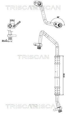 Korkeapaine- / matalapainejohto, ilmastointilaite TRISCAN 9010 28057 TRISCAN 9010 28057 PEUGEOT PARTNER 2006 Ilmastointi letku