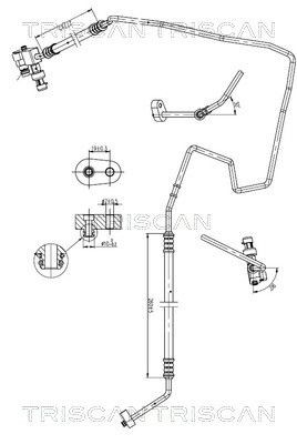 TRISCAN Korkeapaine- / matalapainejohto, ilmastointilaite 9010 28059 Fiat 500X ilmastointi letku TRISCAN 9010 28059
