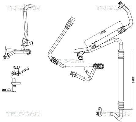 TRISCAN Vysoko / nízkotlakové vedenie klimatizácie 9010 28062 TRISCAN 9010 28062 originálne Trubky klimatizácie Peugeot Partner Combispace 5F cena