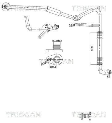 Kõrgsurve- / madalsurvetorustik, kliimaseade TRISCAN 9010 28069 TRISCAN 9010 28069 PEUGEOT 508 2017 Kliimaseadme voolikute