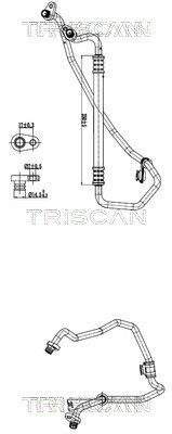 TRISCAN Augst- / Zemspiediena cauruļvads, Gaisa kond. sist. 9010 28073 TRISCAN 9010 28073 Kondicionieru caurules Citroen C4 Cactus par izdevīgu cenu
