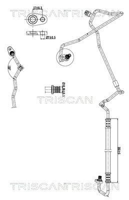TRISCAN Augst- / Zemspiediena cauruļvads, Gaisa kond. sist. 9010 28076 TRISCAN 9010 28076 Kondicionieru caurules Citroen C6 Sedan par izdevīgu cenu