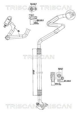TRISCAN Hoge druk- / lage drukleiding, airconditioning 9010 28083 TRISCAN 9010 28083 originele Airco slang Jumper II Flatbed Vrachtwagen/Chassis (250) kosten