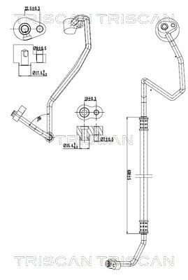 TRISCAN High- / Low Pressure Line, air conditioning 9010 28084 TRISCAN 9010 28084 Relay II Platform / Chassis (250) ac pipe price