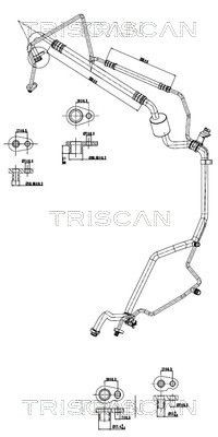 TRISCAN Høj- / lavtryksslange, klimaanlæg 9010 28089 TRISCAN 9010 28089 originale C2 Hatchback (JM) Aircon slange hvad koster
