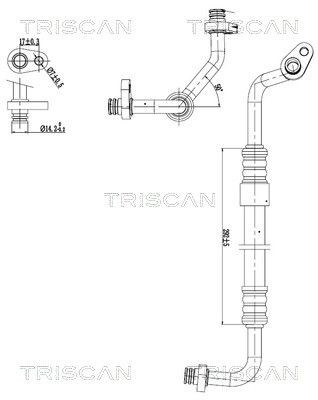 Conduite à haute / basse pression, climatisation TRISCAN 9010 28091 TRISCAN 9010 28091 Durite de climatisation PEUGEOT PARTNER 2008