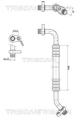 TRISCAN Hoge druk- / lage drukleiding, airconditioning 9010 28096 TRISCAN 9010 28096 Airco slang Peugeot 307 SW aan een voordelige prijs