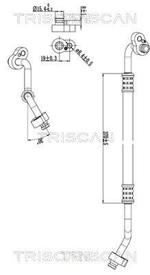 Augst- / Zemspiediena cauruļvads, Gaisa kond. sist. TRISCAN 9010 29012 TRISCAN 9010 29012 Kondicionieru caurules SKODA FABIA 2016