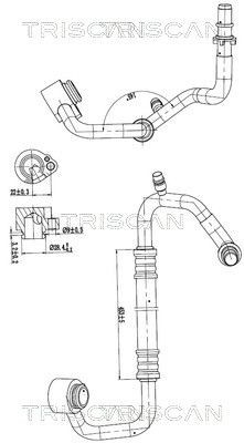 Hoge druk- / lage drukleiding, airconditioning TRISCAN 9010 29021 TRISCAN 9010 29021: Airco slang Škoda FABIA 2018