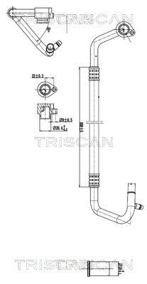 TRISCAN Høytrykks- / lavtrykksledning, klimaanlegg 9010 29022 TRISCAN 9010 29022 AC slange AUDI A5 originale