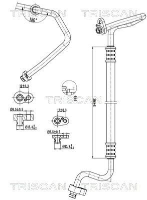 Conduta de alta / baixa pressão, ar condicionado TRISCAN 9010 29032 TRISCAN 9010 29032 Tubos de ar condicionado VW CADDY 2022