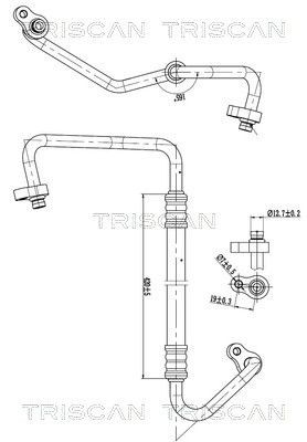 TRISCAN Varibelttrycksledning, klimatanläggning 9010 43001 TRISCAN 9010 43001 AC rör FORD TRANSIT COURIER